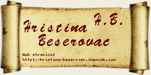 Hristina Beserovac vizit kartica
